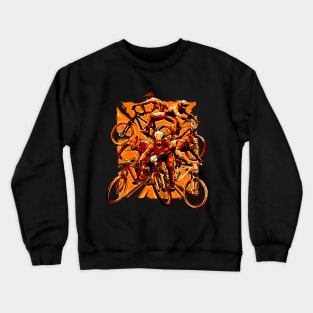 BMX Riders on Fire Crewneck Sweatshirt